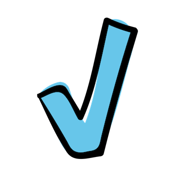 blue checkmark icon