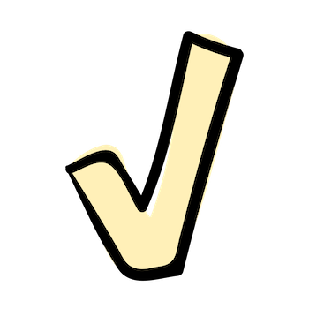 light yellow checkmark icon