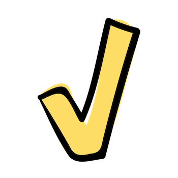 yellow checkmark icon