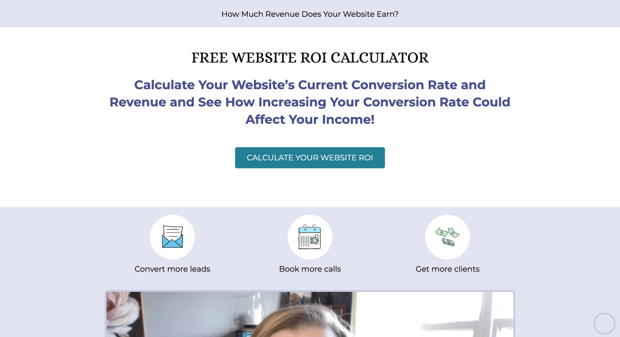 Calculator Lead Magnet Example: Website ROI Calculator
